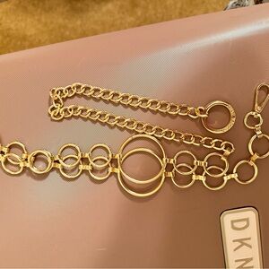 Steve Madden Gold-Tone Chain Link Statement Belt